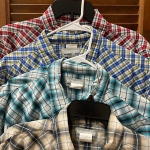 Mens Wrangler Snap Down Shirts